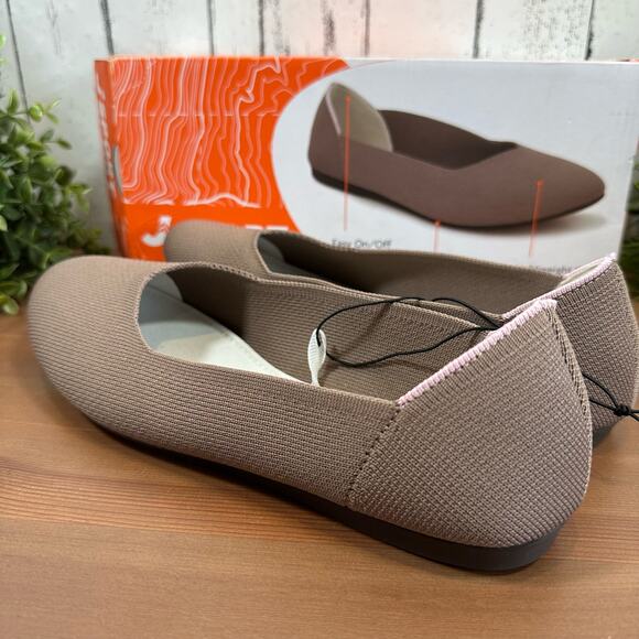 J Sport Women's Doreen Taupe Knit Flats Size 10 - Picture 5 of 7